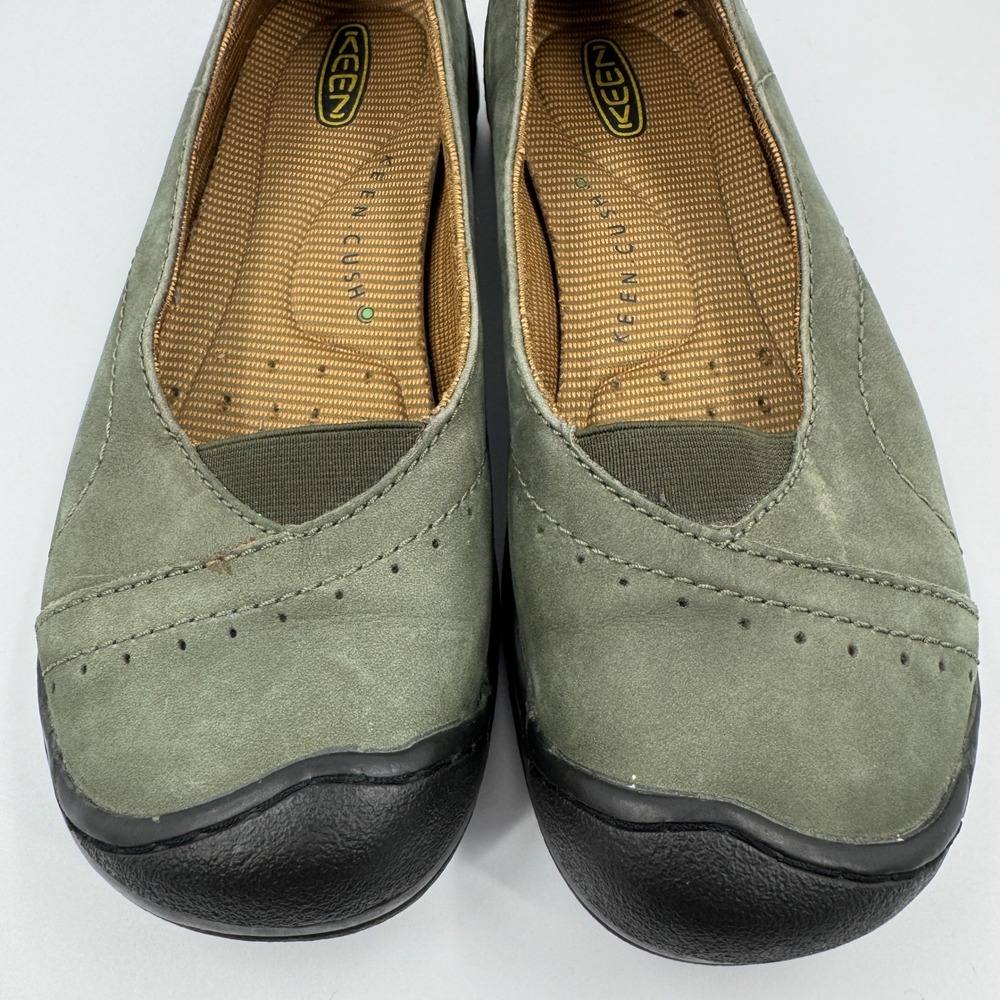 KEEN Presidio MJ Olive Green Nubuck Leather‎ Flats Comfort Shoes Womens 8 - Picture 8 of 14